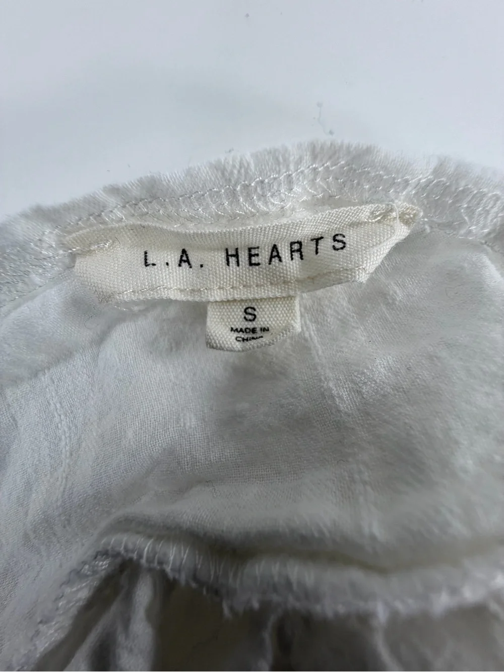 L.A. Hearts Cottagecore Eyelet Lace Peplum Crop Cami Tank White Small - Picture 3 of 5
